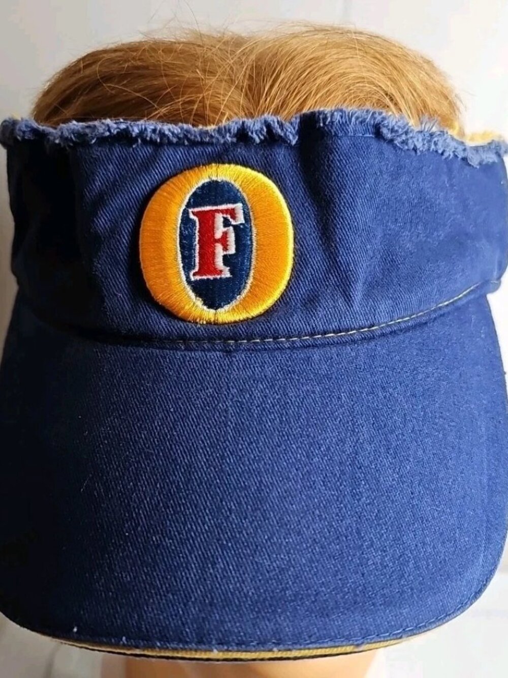 Foster’s Beer Golf Visor Hat Cap Adjustable Embroidered Distressed New With Tags